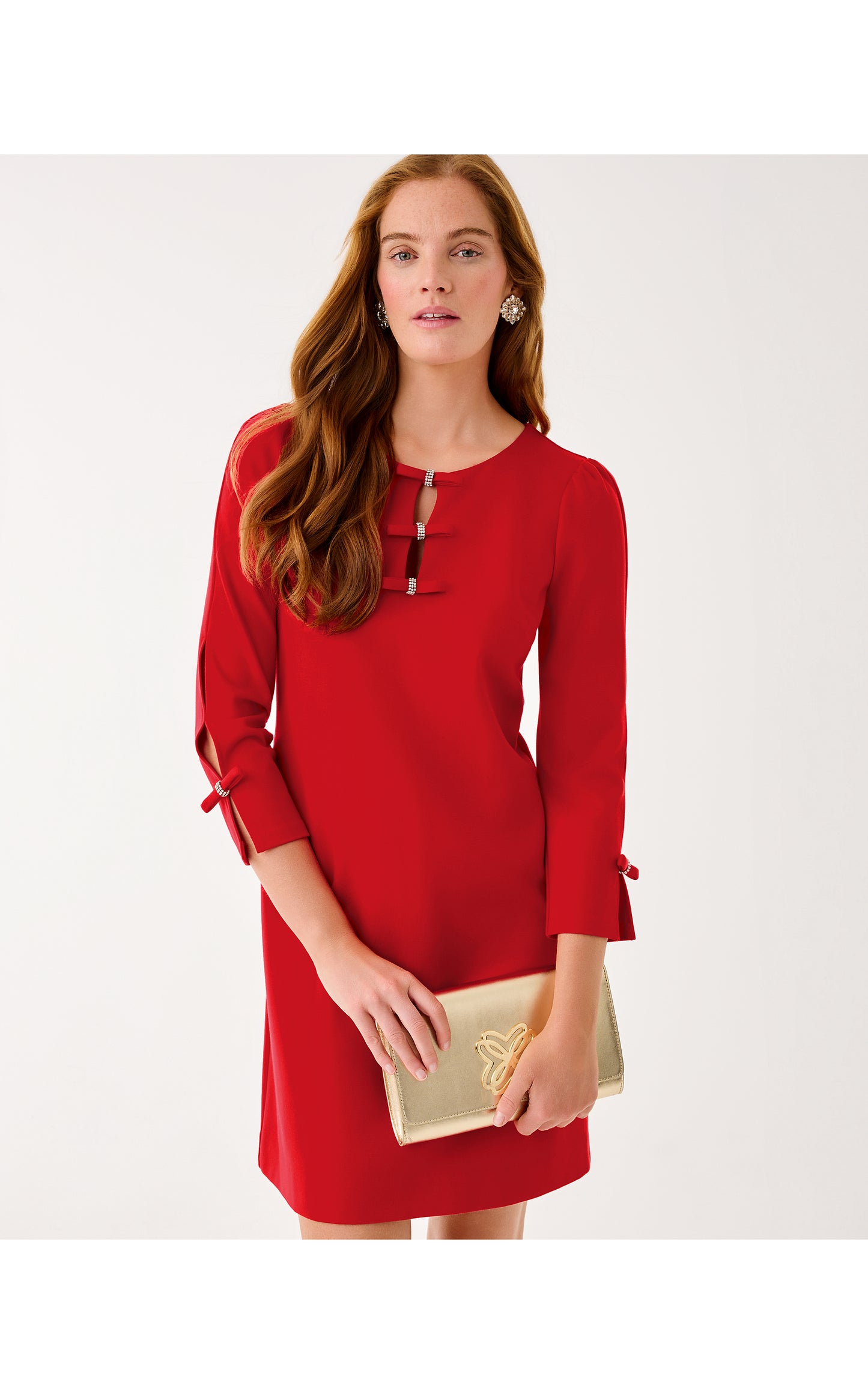 Leyland Shift Dress - Cranberry Red