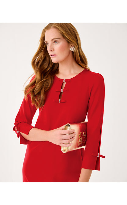 Leyland Shift Dress - Cranberry Red