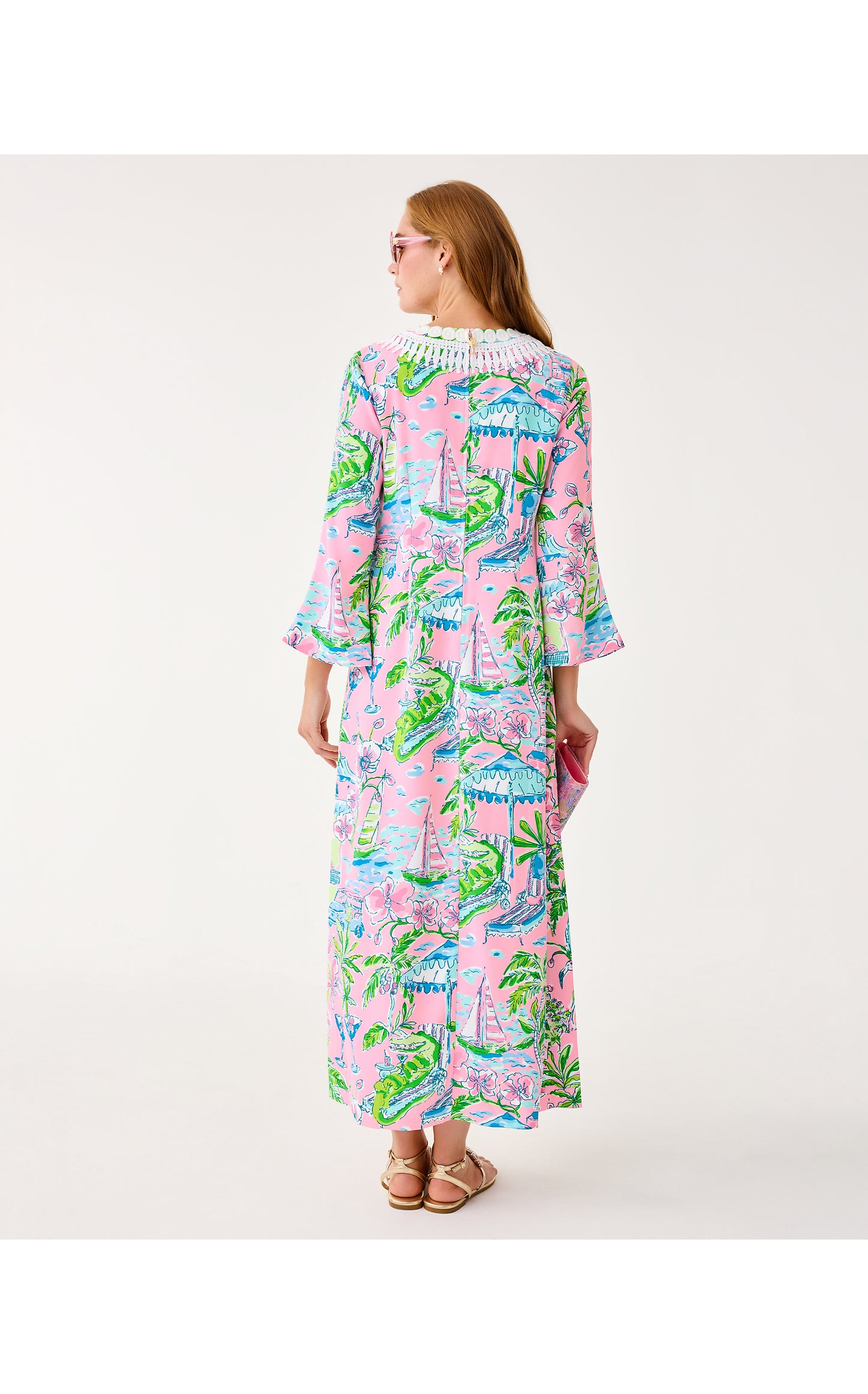 Ocleppo Maxi Caftan - Conch Shell Pink Oversized Sunny Dee