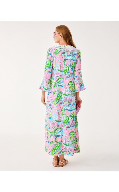 Ocleppo Maxi Caftan - Conch Shell Pink Oversized Sunny Dee