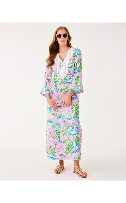 Ocleppo Maxi Caftan - Conch Shell Pink Oversized Sunny Dee