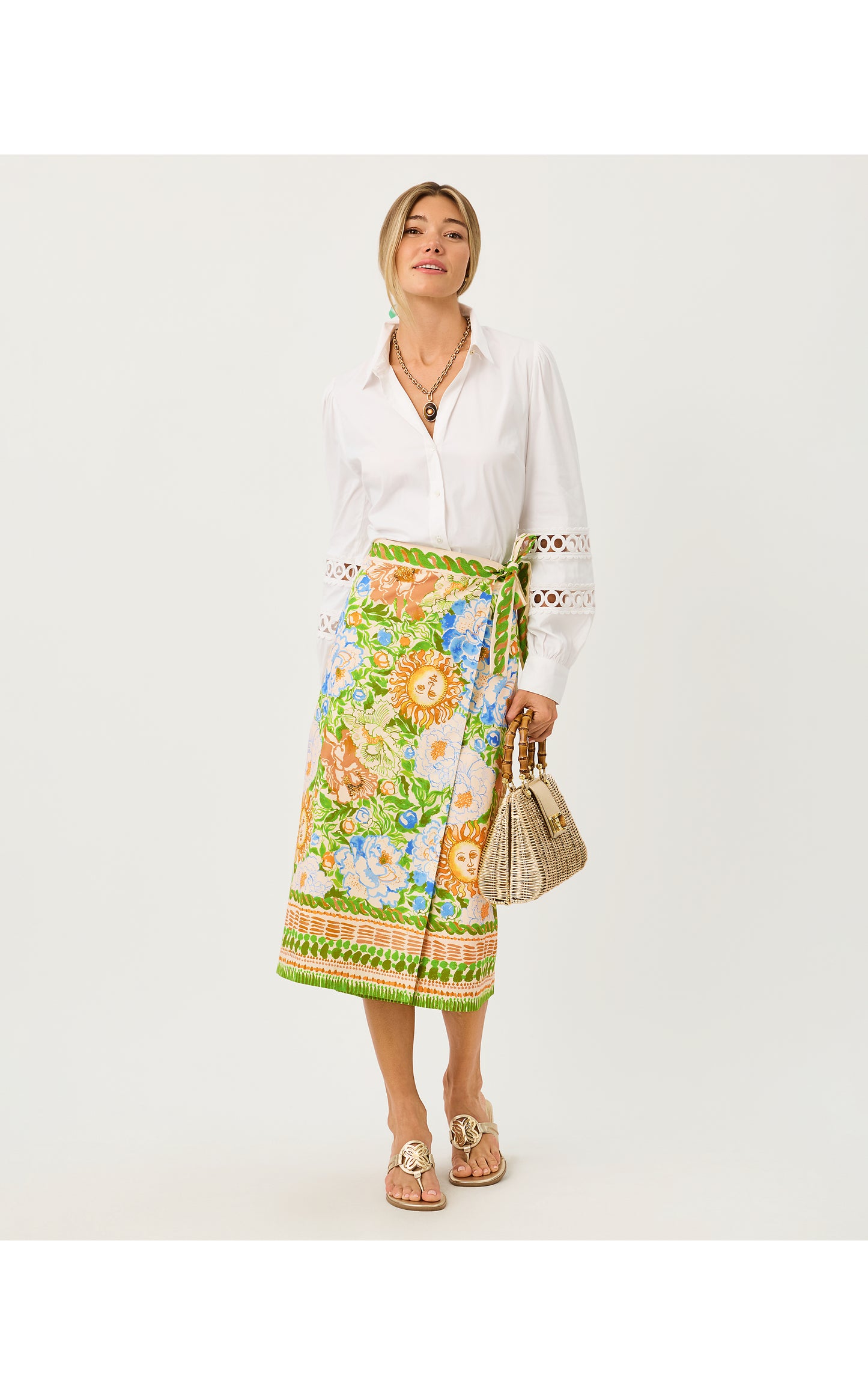 Dustin Midi Skirt - Rutabaga Sympeony Engineered Skirt