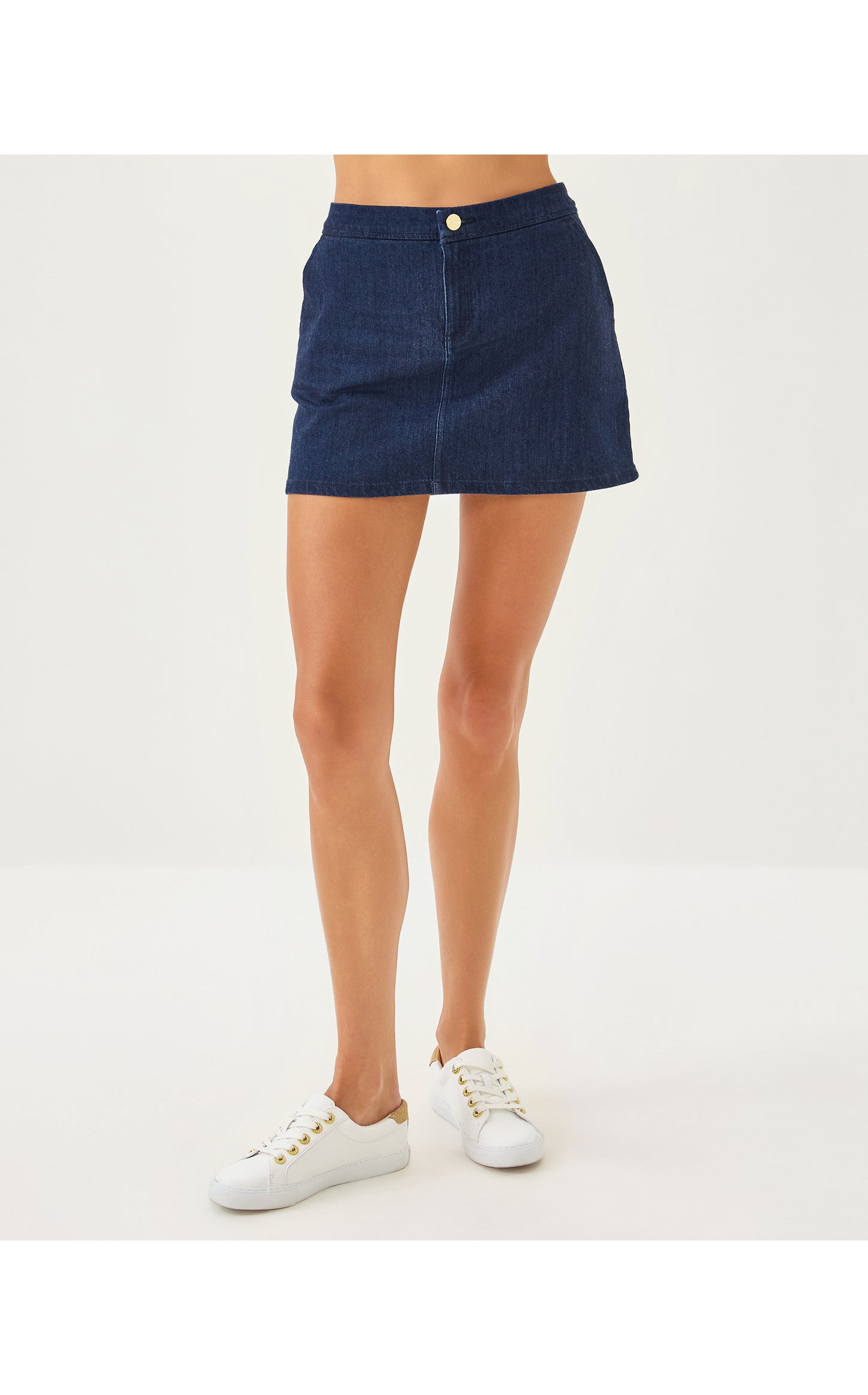 Colette Stretch Denim Skirt - Dark Wash