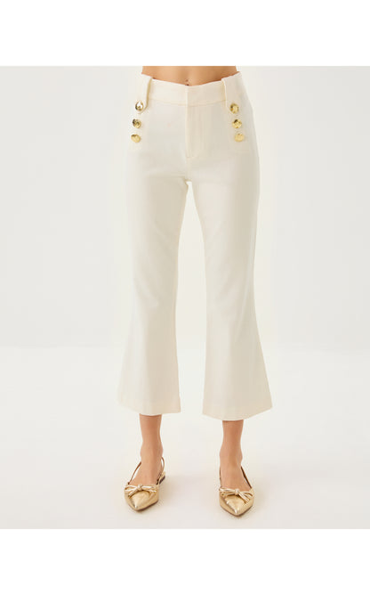 Parrish High Rise Crop Flare - Coconut