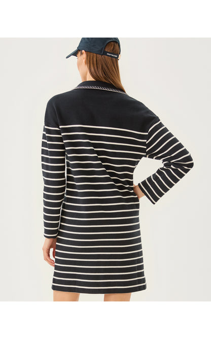 Corvaya Terry Dress - Noir Legacy Stripe