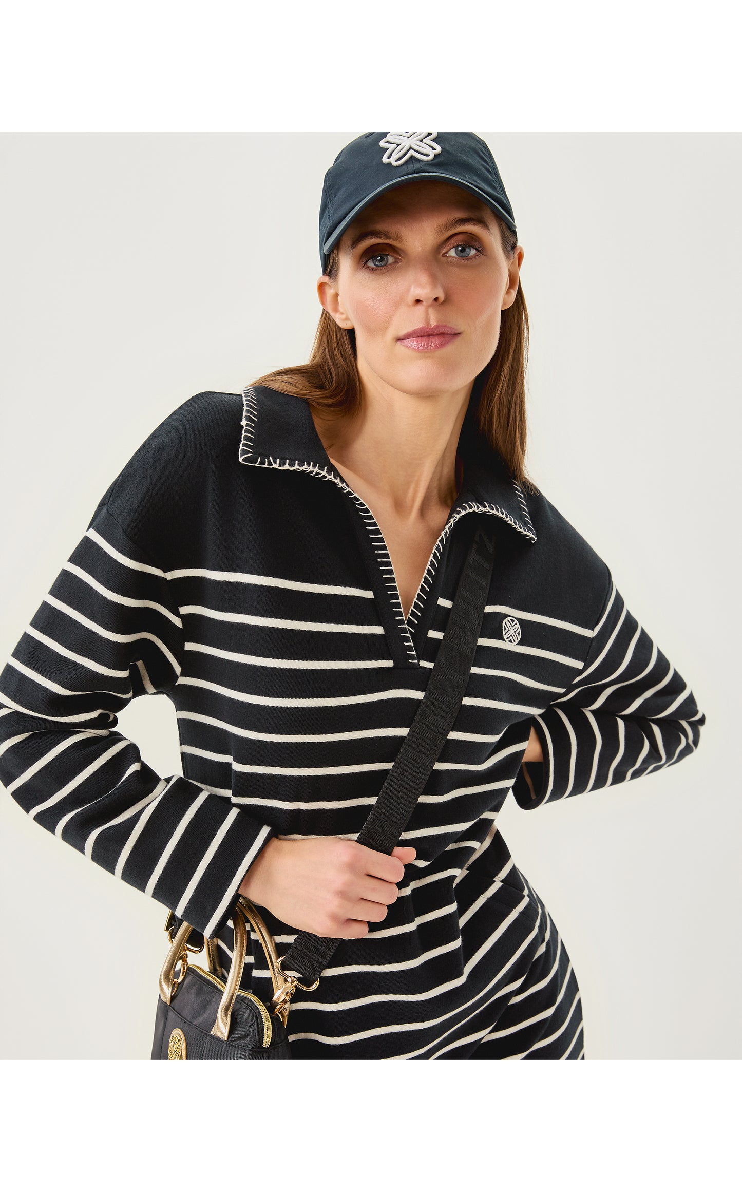 Corvaya Terry Dress - Noir Legacy Stripe