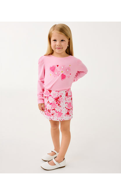 Mini Jansen Long Sleeved Top - Multi Dear Heart Graphic Childrens
