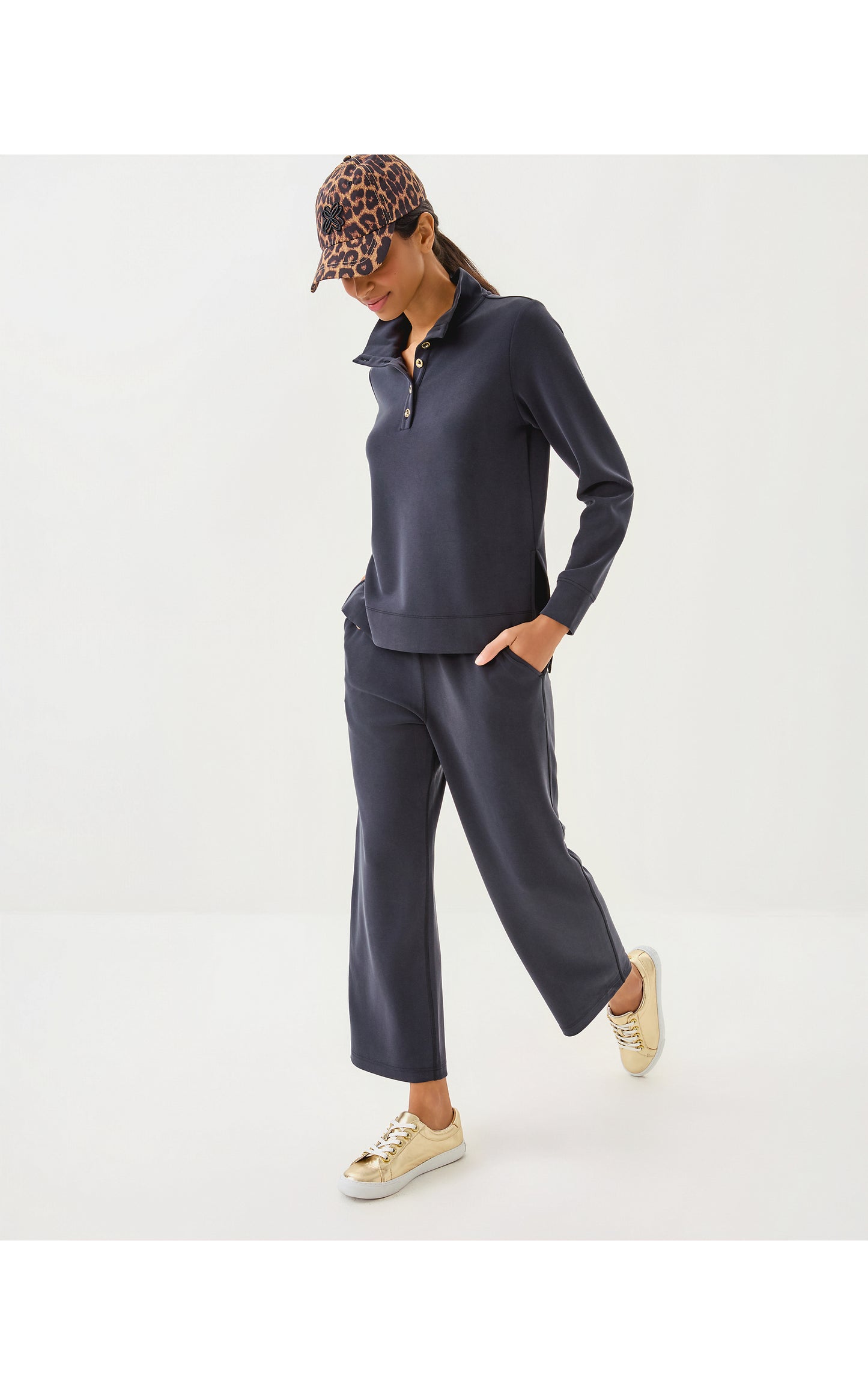 UPF50+ 25.5" Alwyn Hight Rise Crop Pant - Noir