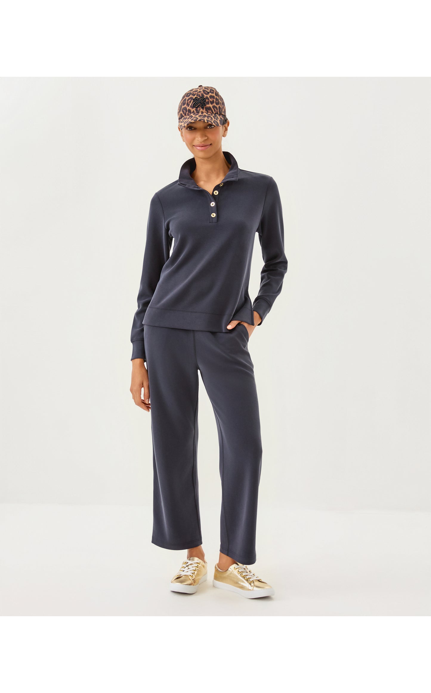 UPF50+ 25.5" Alwyn Hight Rise Crop Pant - Noir