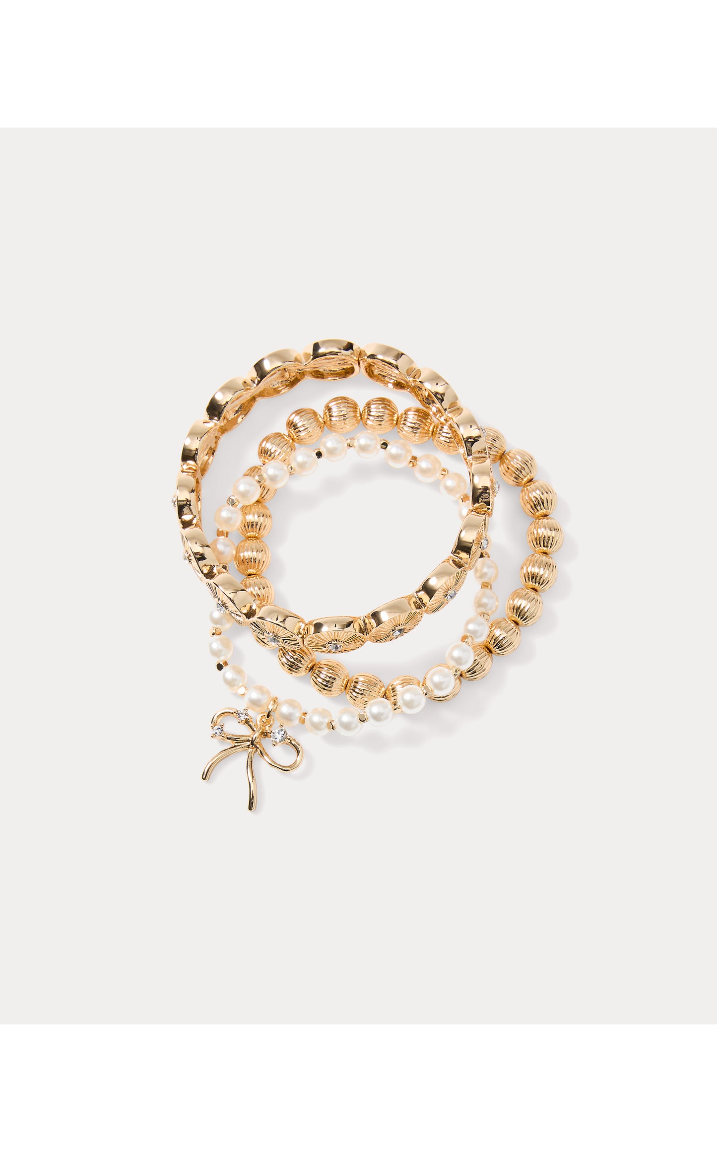 Tis The Season Bracelet Set - Gold Metallic