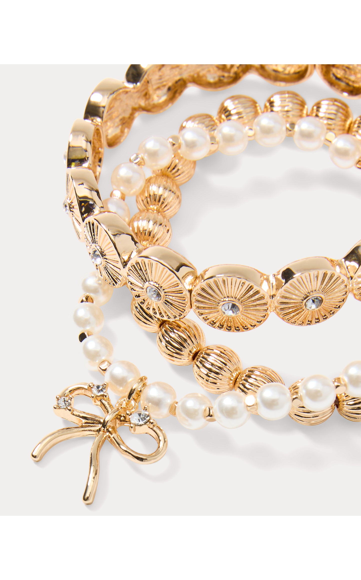 Tis The Season Bracelet Set - Gold Metallic