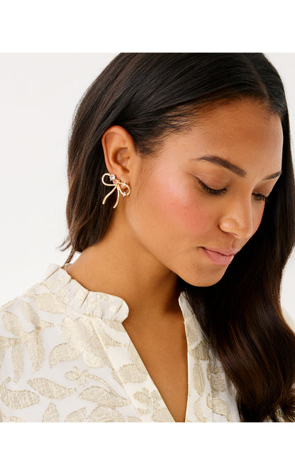 Tis The Season Earrings - Gold Metallic