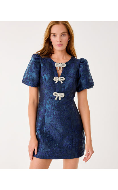 Amelie Shift Romper - Low Tide Navy Nightshade Brocade