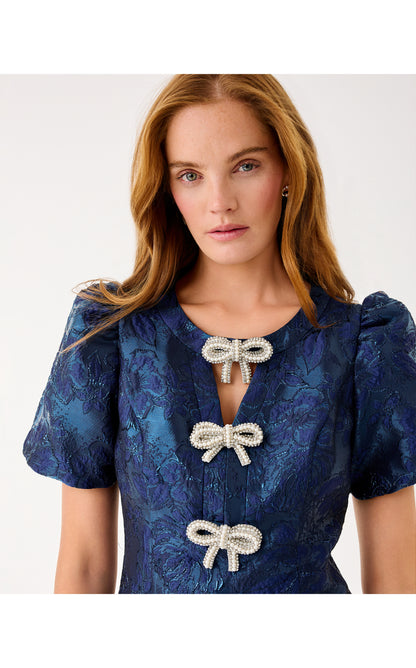 Amelie Shift Romper - Low Tide Navy Nightshade Brocade