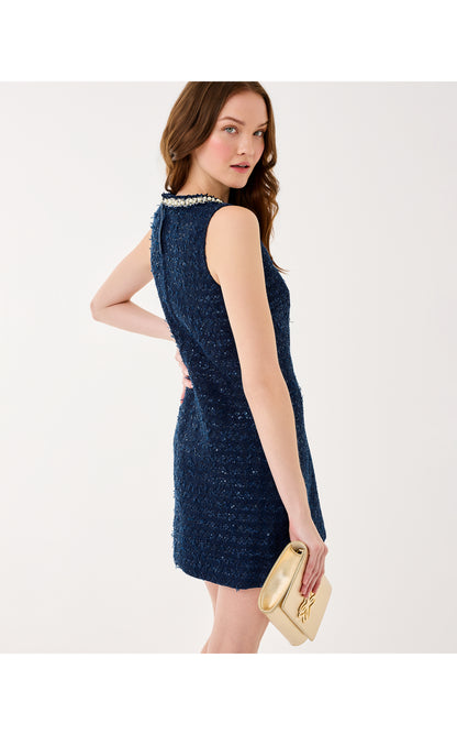 Ronan Skirted Romper - Low Tide Navy After Party Lurex Boucle