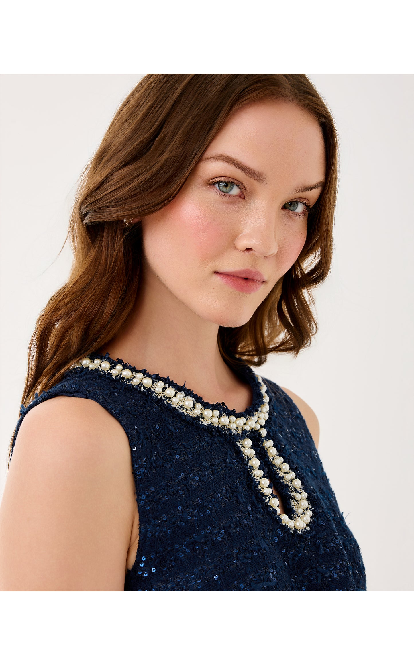 Ronan Skirted Romper - Low Tide Navy After Party Lurex Boucle