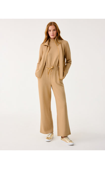 UPF50+ Basque Full Zip Jacket - Heathered Iced Latte