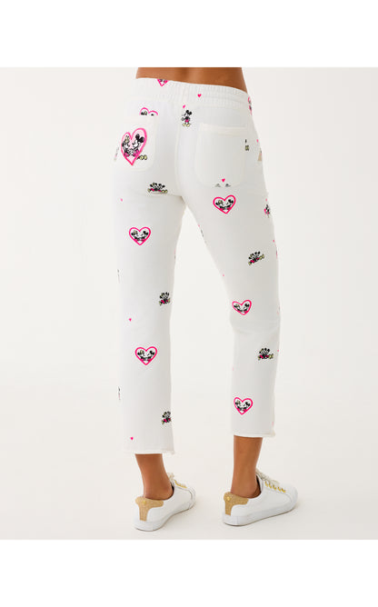 Playa Crop Terry Pant - Coconut Disney Half Drop