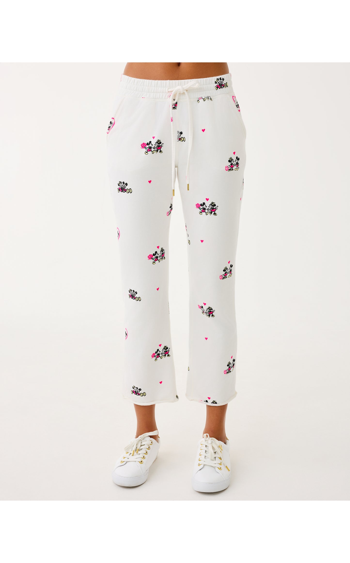Playa Crop Terry Pant - Coconut Disney Half Drop