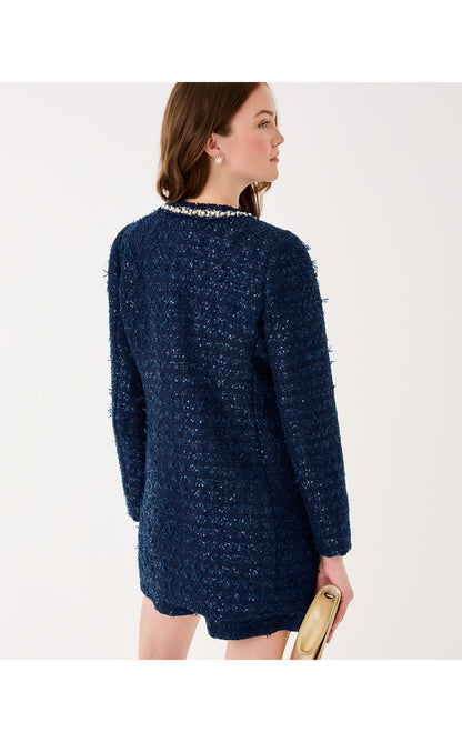Neoma Boucle Jacket - Low Tide Navy After Party Lurex Boucle