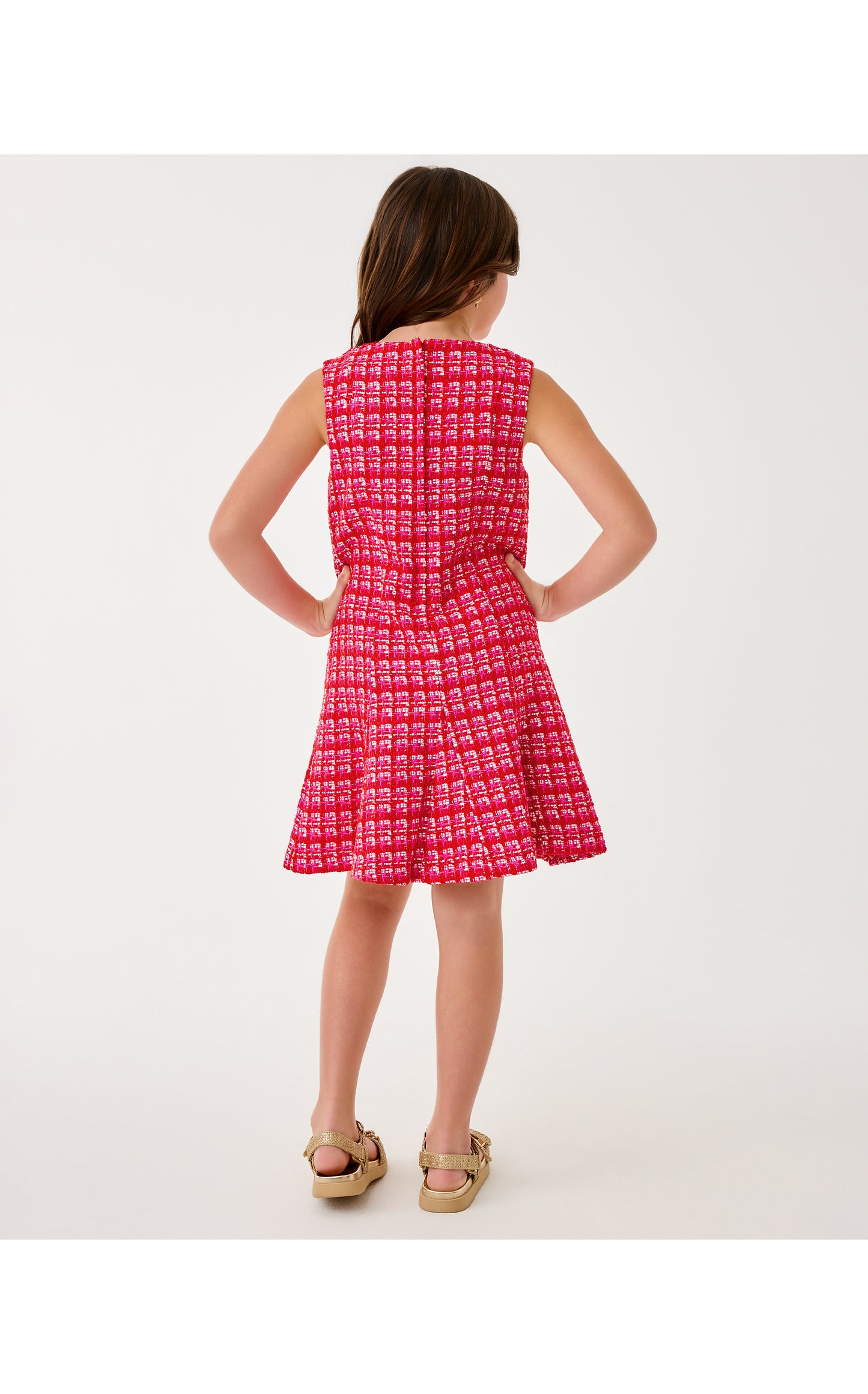 Mini Enya Dress - Cranberry Red Fiesta Boucle