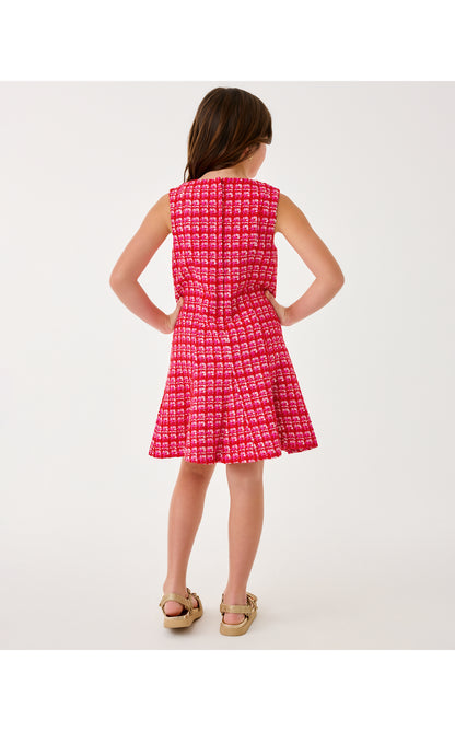 Mini Enya Dress - Cranberry Red Fiesta Boucle