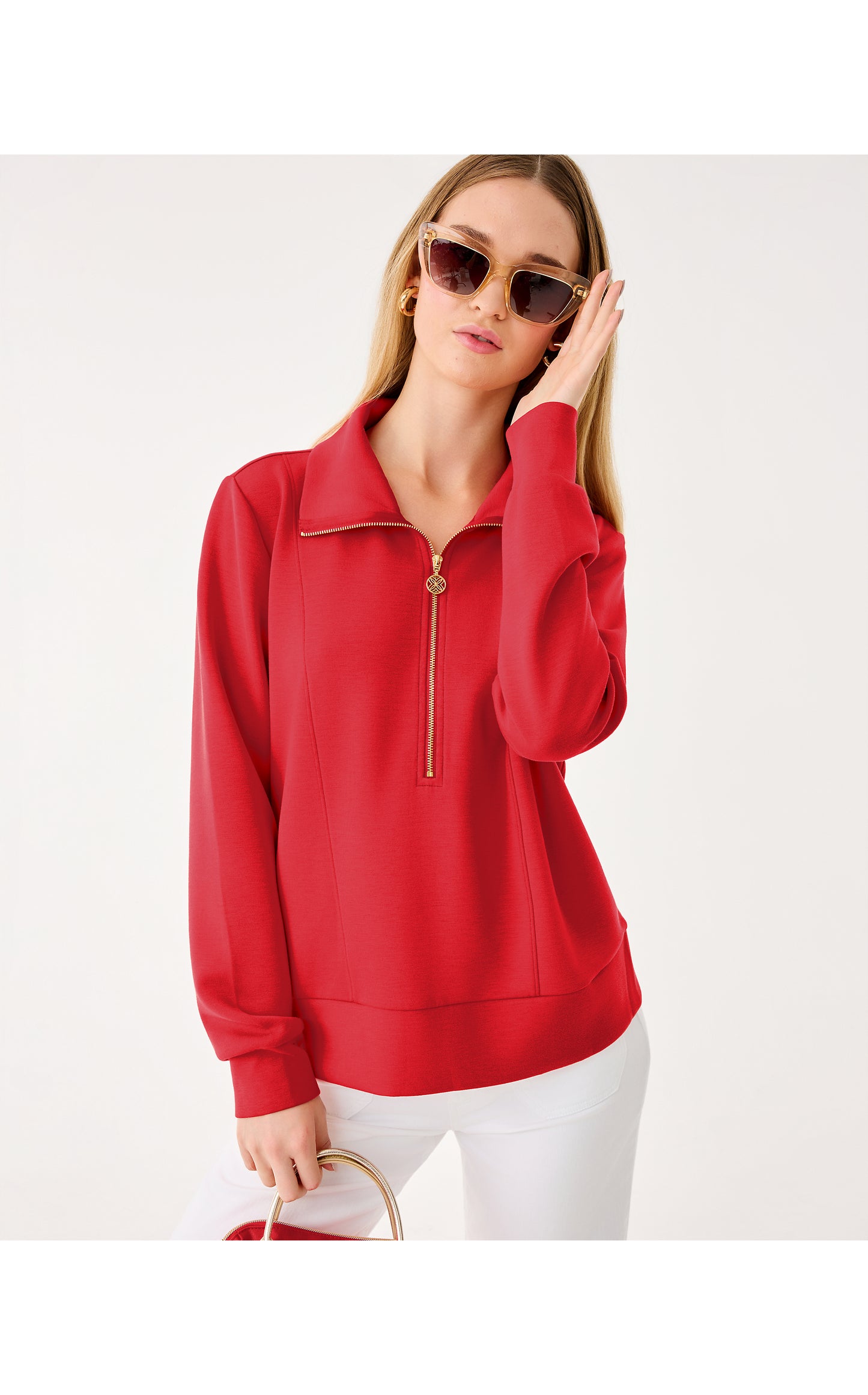 UPF50+ Eleni Pullover - Cranberry Red