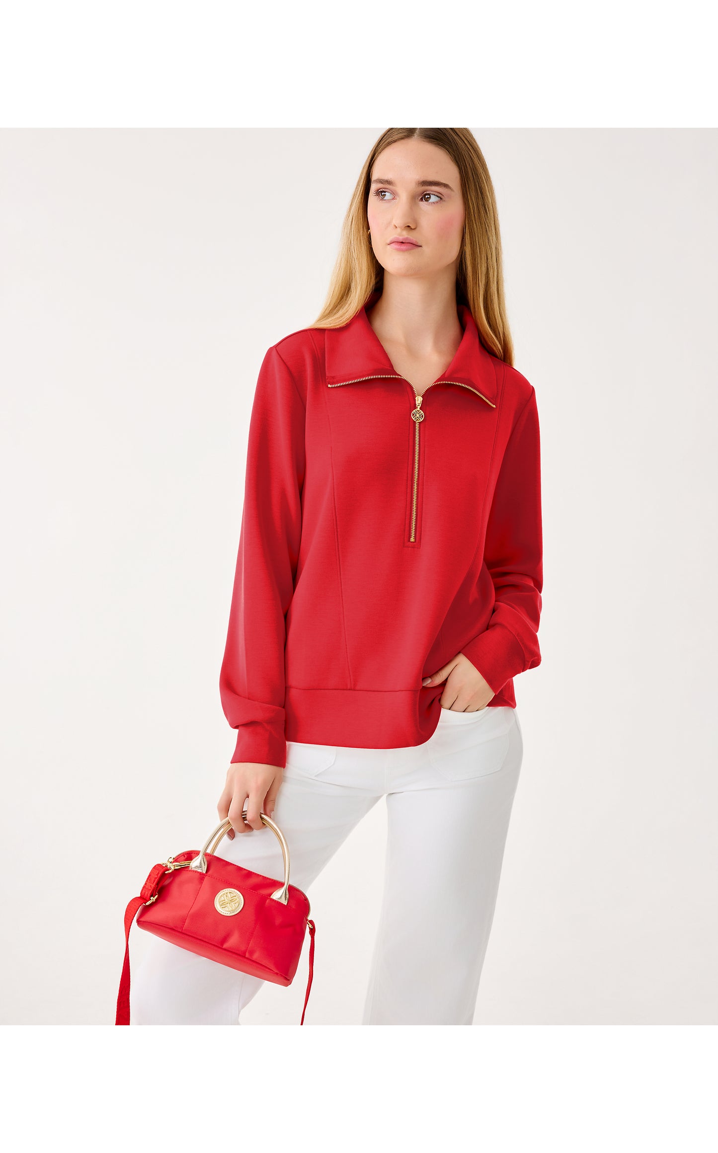 UPF50+ Eleni Pullover - Cranberry Red