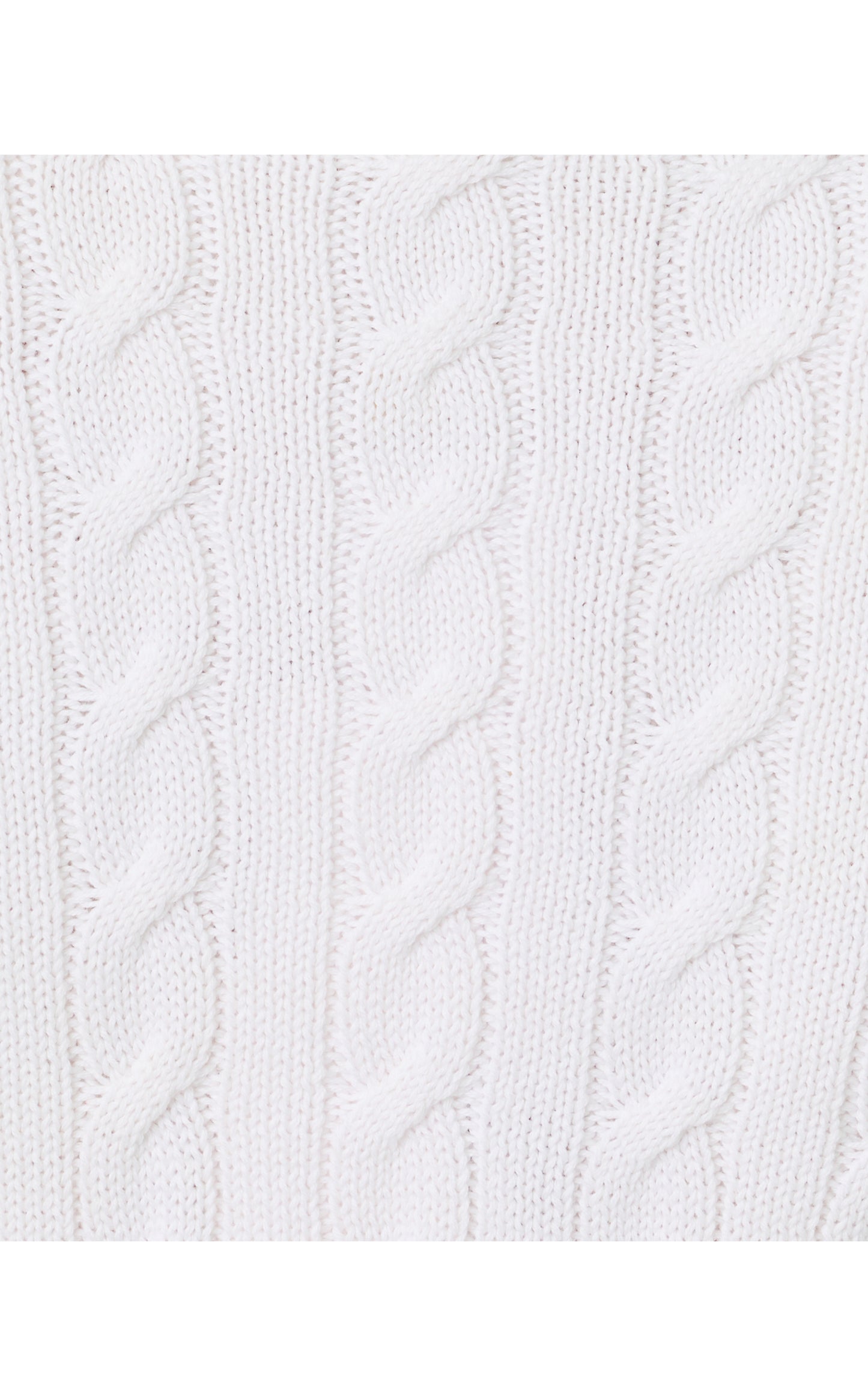 Brockton Crew Neck Cardigan - Resort White X Capri Blue Tipping