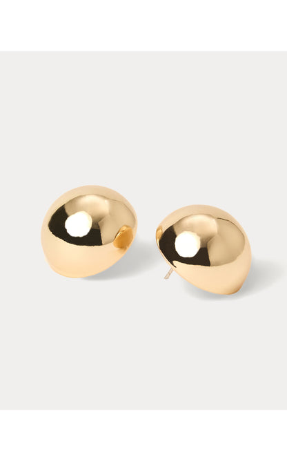 Etta Stud Earrings - Gold Metallic