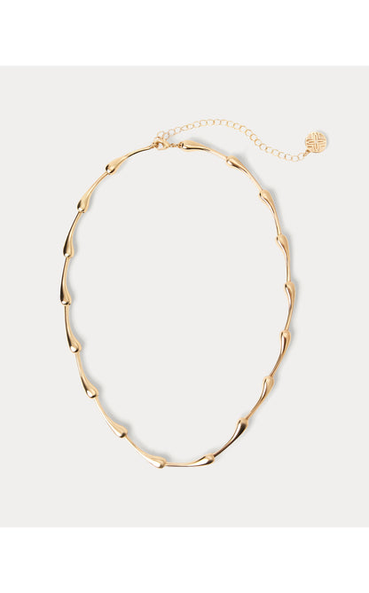 Rousseau Wave Necklace - Gold Metallic
