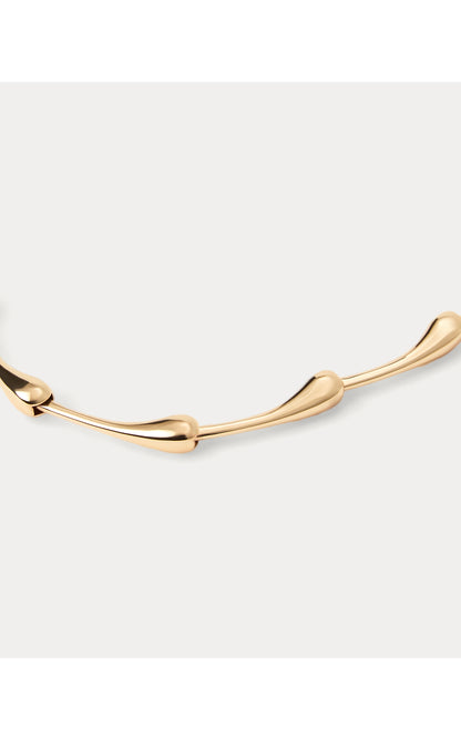 Rousseau Wave Necklace - Gold Metallic