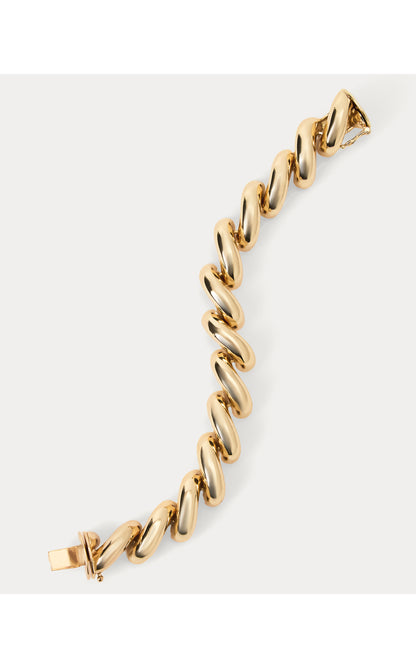 Rousseau Wave Bracelet - Gold Metallic