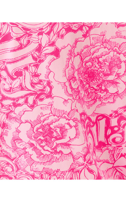 Crispin PJ Button-up Top - Pink Aster A Rose By Any Other Name