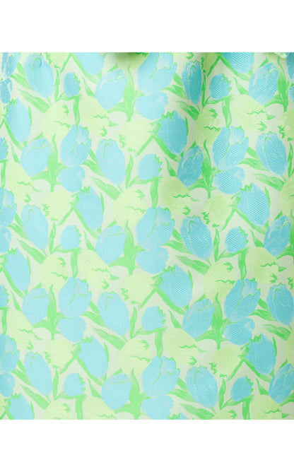 Tiernan Strapless Maxi Dress - Capri Blue Tulip Tango Jacquard