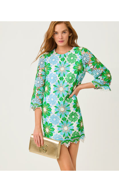 Jouri Lace Dress - Putting Green Sunshine Tile Lace