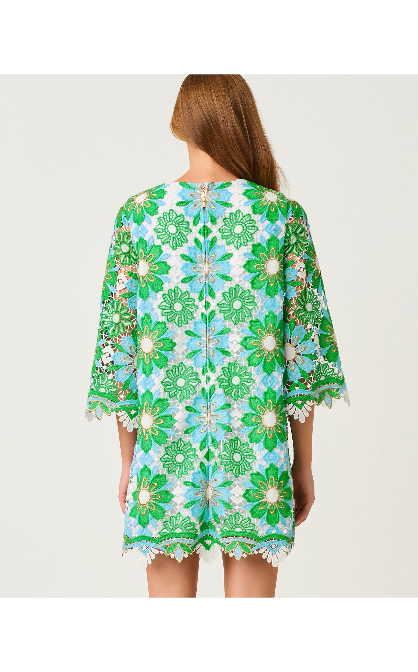 Jouri Lace Dress - Putting Green Sunshine Tile Lace