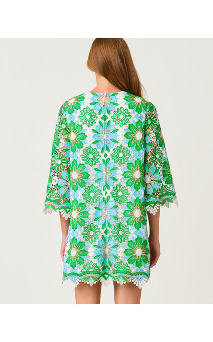 Jouri Lace Dress - Putting Green Sunshine Tile Lace