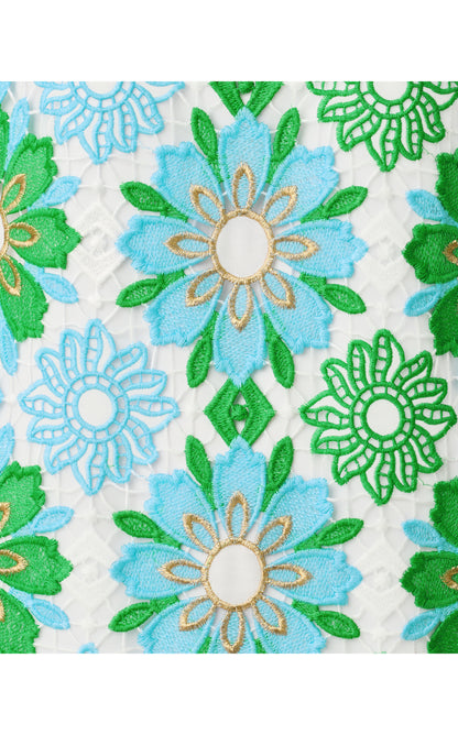 Jouri Lace Dress - Putting Green Sunshine Tile Lace