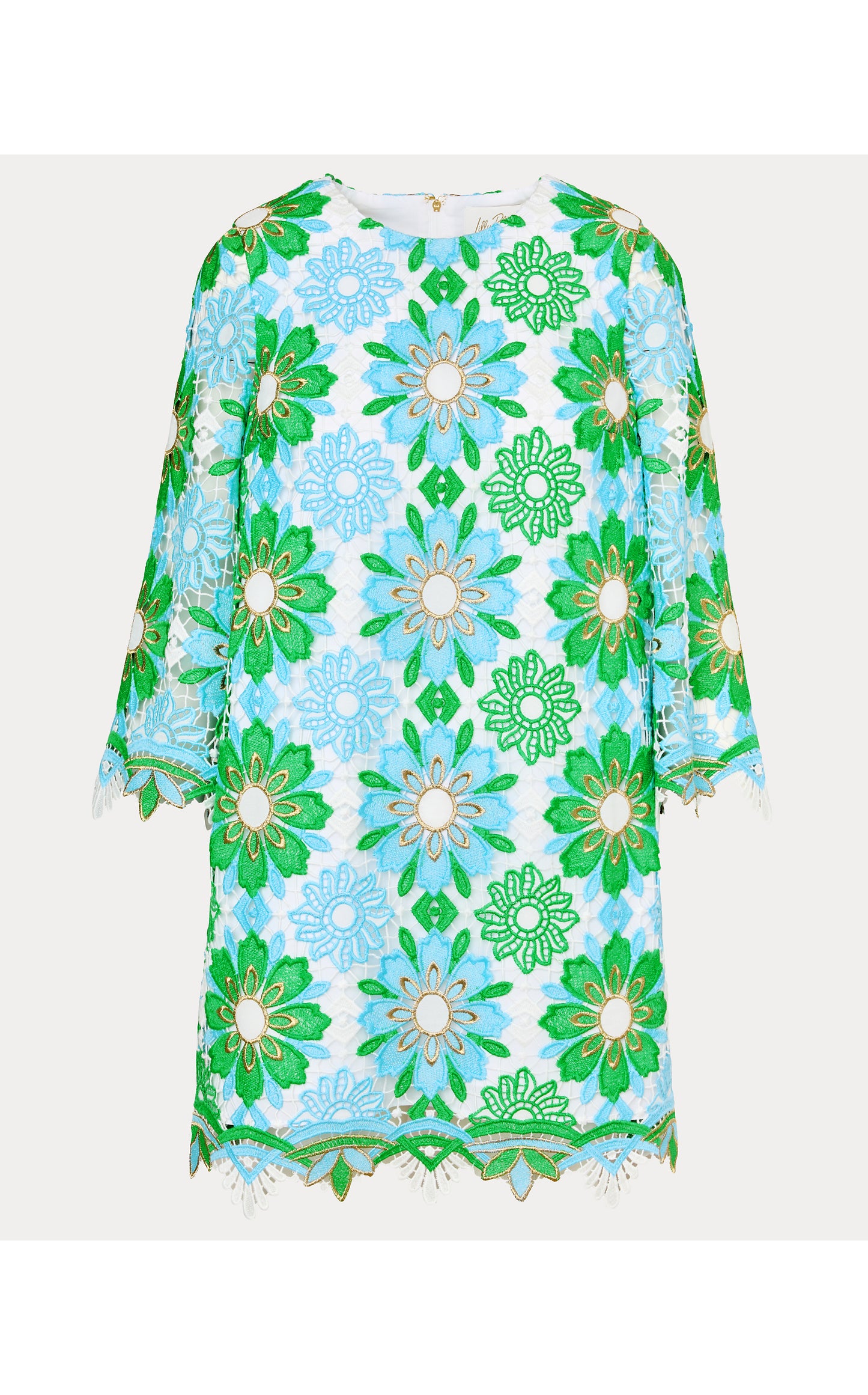 Jouri Lace Dress - Putting Green Sunshine Tile Lace