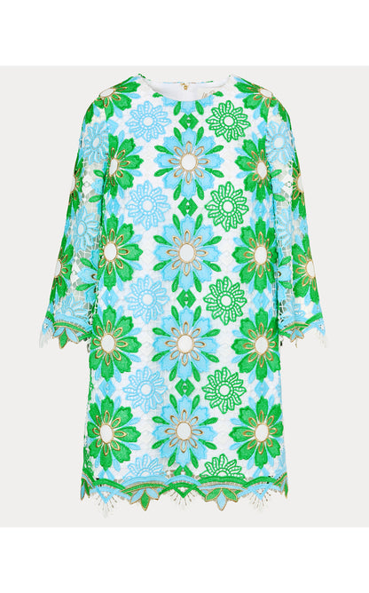 Jouri Lace Dress - Putting Green Sunshine Tile Lace