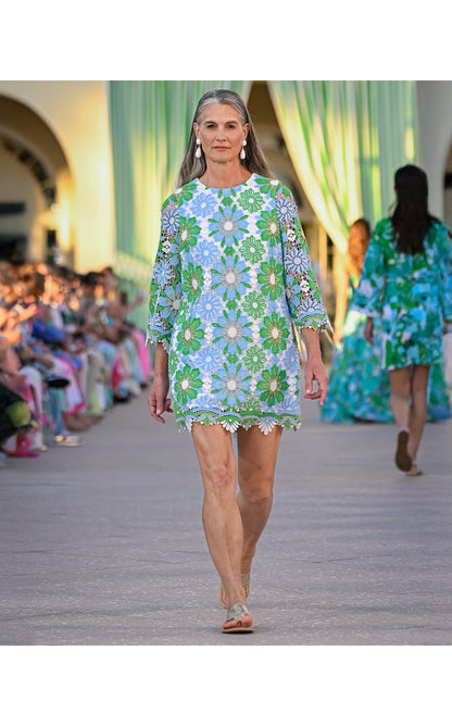 Jouri Lace Dress - Putting Green Sunshine Tile Lace