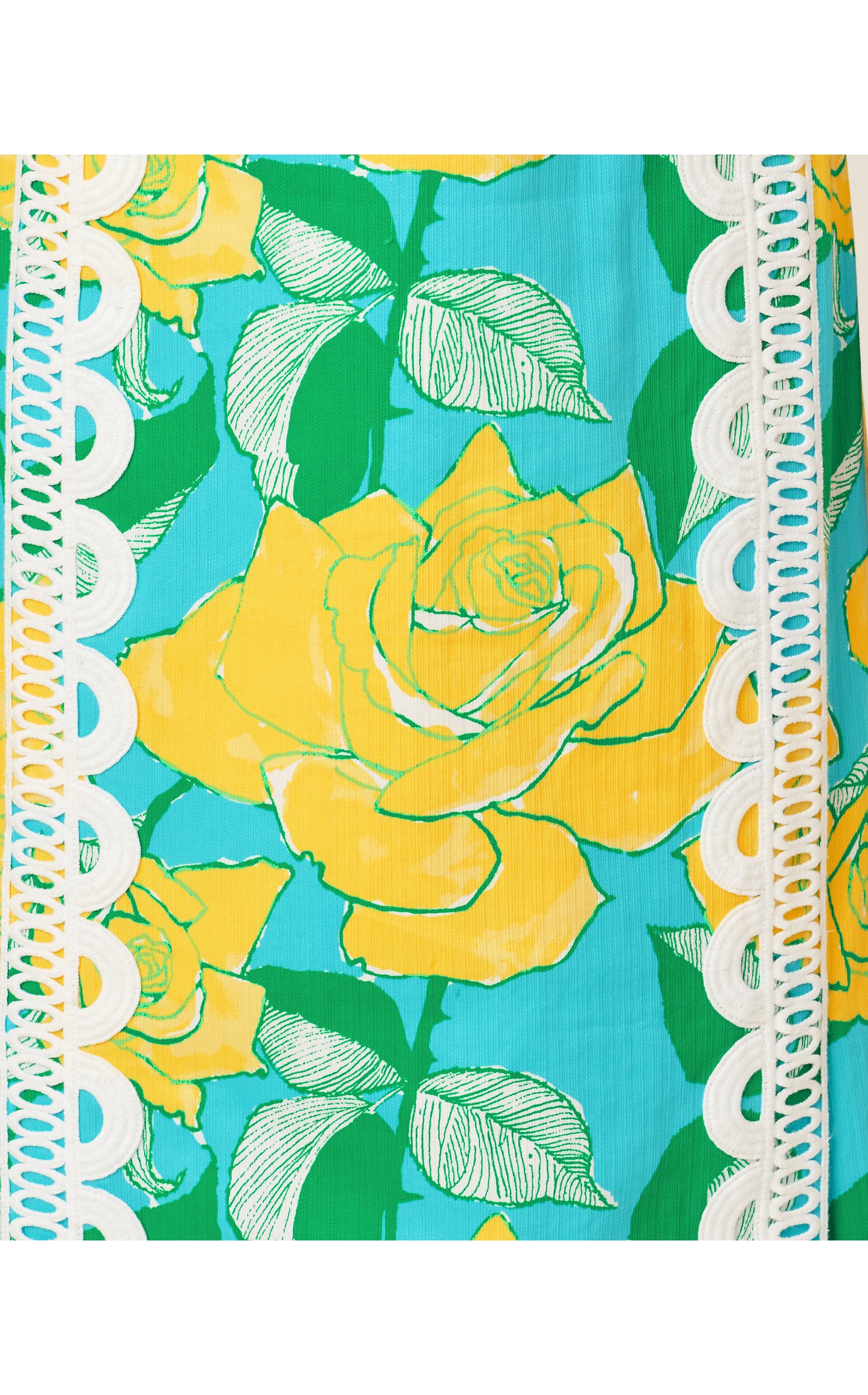 Lotta Stretch Maxi Shift Dress - Blue Curacao Rose Bud