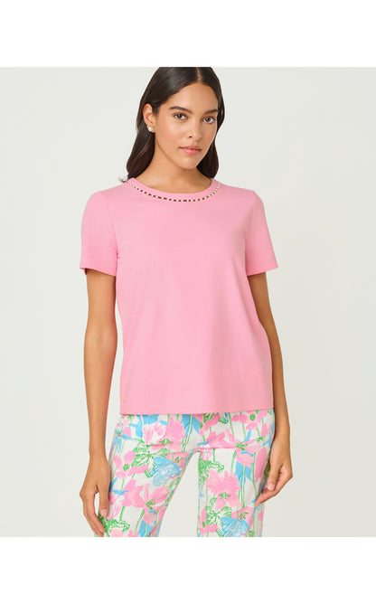 Clairmont Pearl Knit Top - Conch Shell Pink