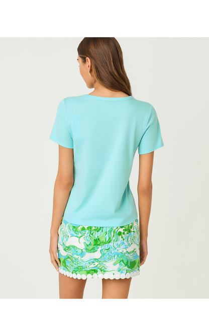 Clairmont Pearl Knit Top - Day Dream Blue