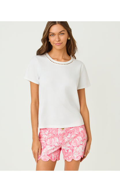 Clairmont Pearl Knit Top - Resort White