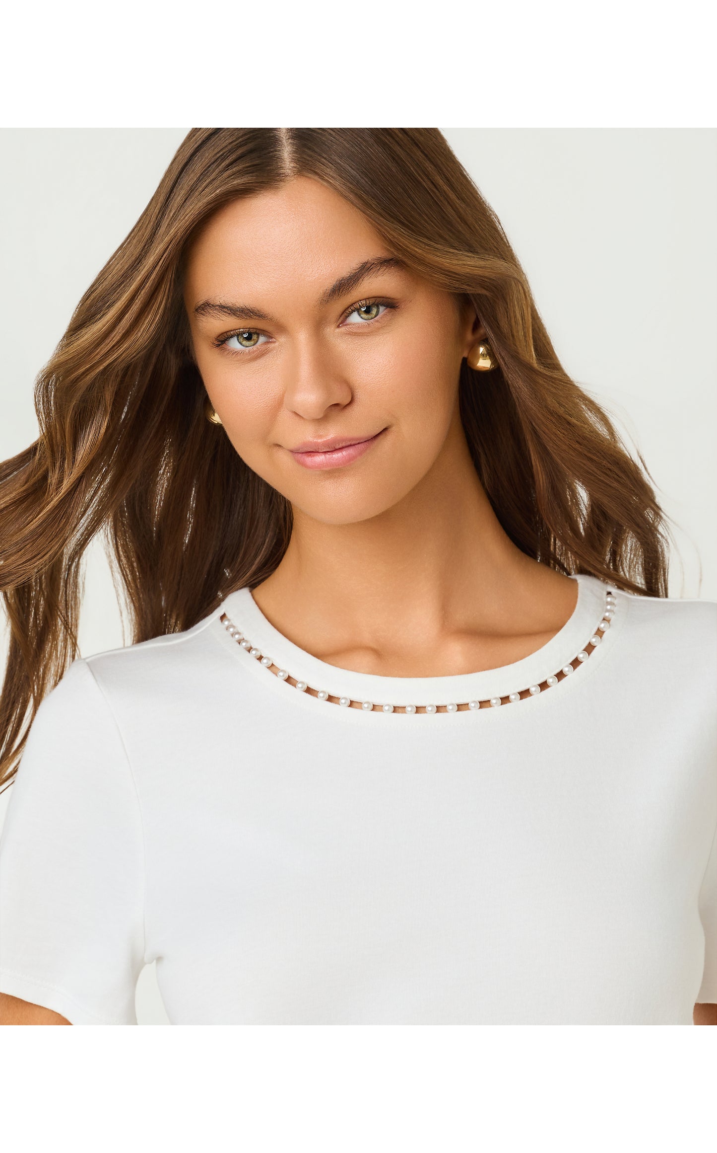 Clairmont Pearl Knit Top - Resort White