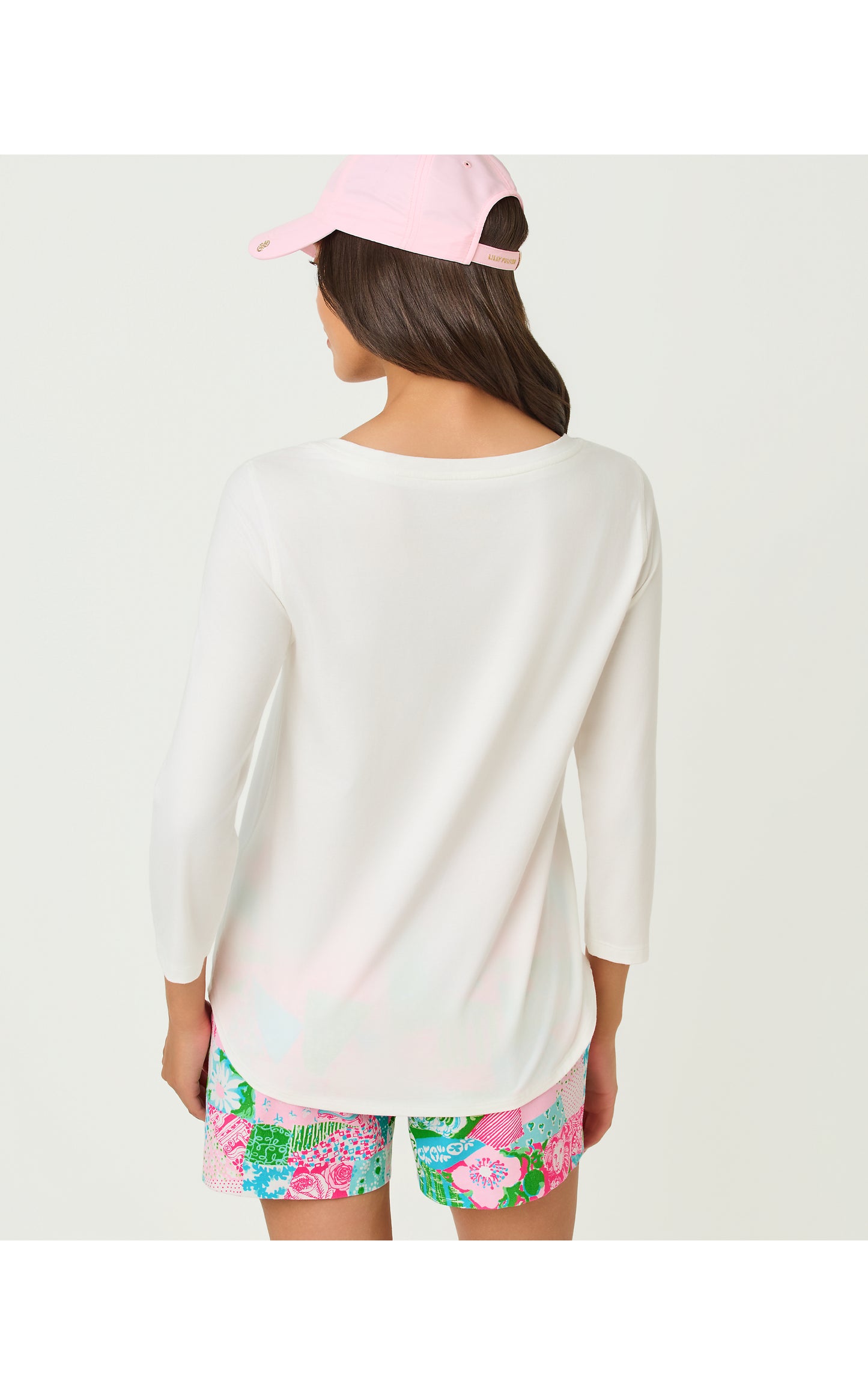 Key West 3/4 Sleeve Top - Resort White