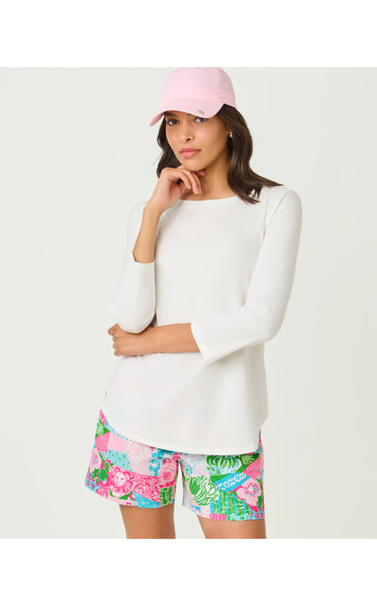 Key West 3/4 Sleeve Top - Resort White