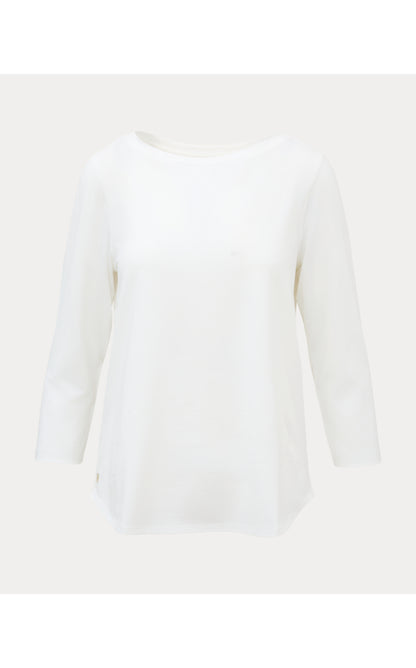 Key West 3/4 Sleeve Top - Resort White